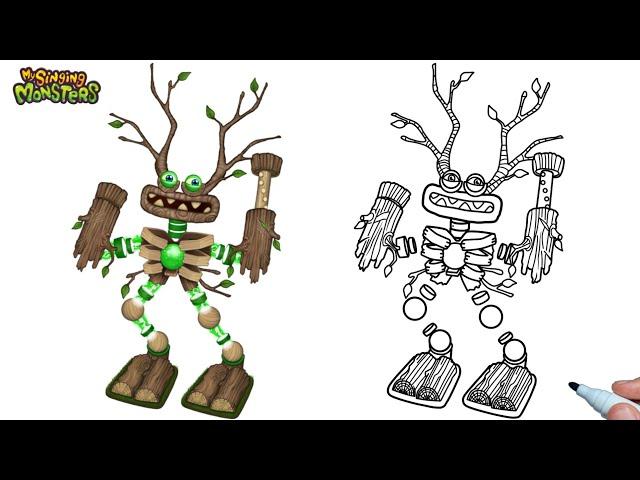 How to draw Epic Wubbox (Plant Island) from My Singing Monsters step by step