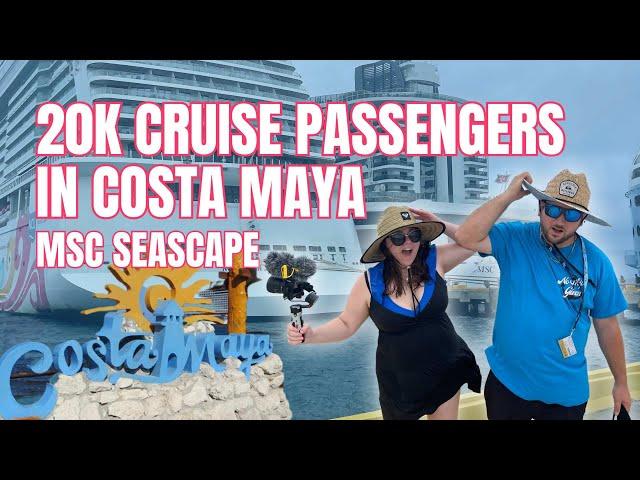 We Almost BLEW AWAY in Costa Maya - MSC Seascape Day 4