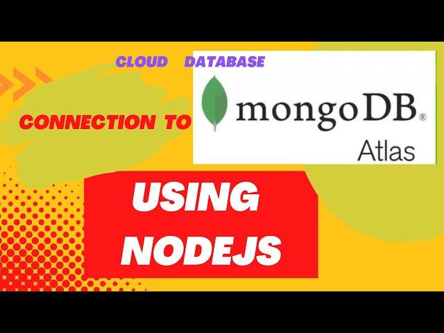 mongoDB Atlas cloud DB connection in nodejs