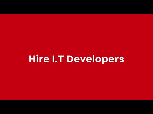 Hire Dedicated I.T Software Developers