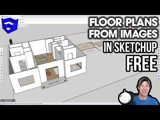 Creating Floor Plans FROM IMAGES in SketchUp Free!