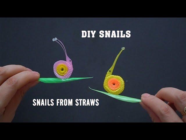 PQ Crafts || Make Snails From Straws || Paper Crafts Idears