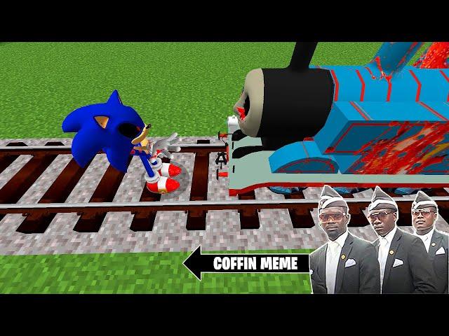 Thomas the Tank Engine.exe vs Sonic.exe in Minecraft