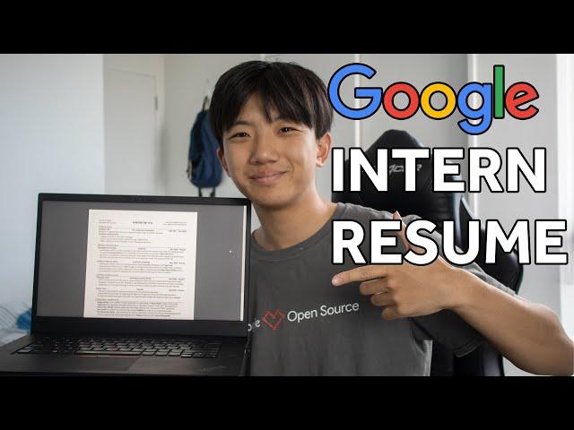 My Google Internship Resume | Personal Resume Tips