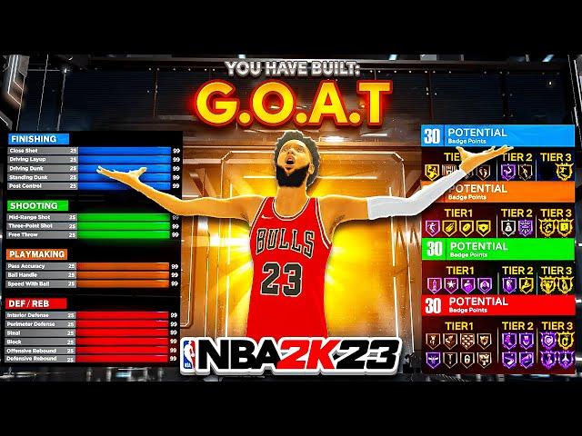 NEW GAME-BREAKING "G.O.A.T" BUILD IN NBA 2K23! BEST BUILD THAT CAN DO EVERYTHING IN 2K23