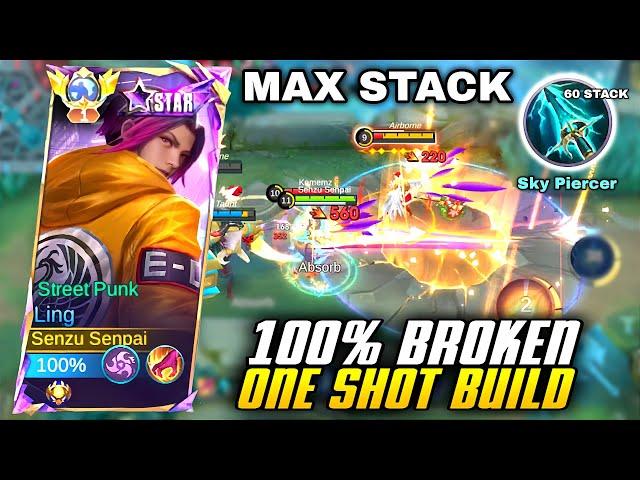 LING REVAMP BEST NEW BUILD 100% BROKEN - MAX STACK FOR HIGH DAMAGE - Top Global Ling Mobile Legends