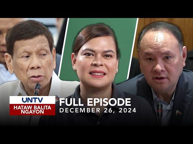 UNTV: Hataw Balita Ngayon | December 26, 2024