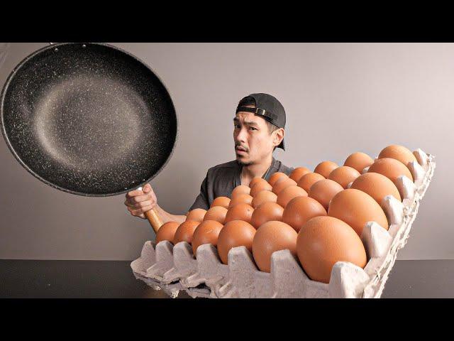 Cooking 30 Eggs in a Giant Pan