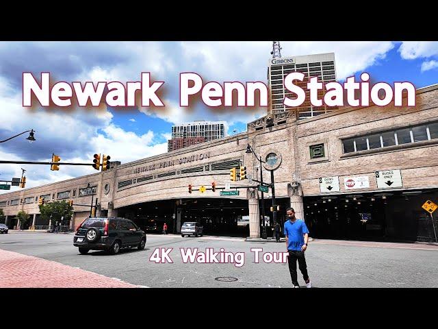 Newark Penn Station in Newark NJ | 4K Walking Tour