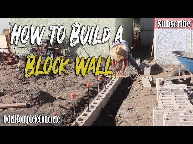 How to Build & Setup a Block wall Foundation Part 3