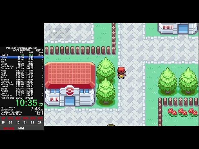 Pokemon LeafGreen Any% Glitchless Speedrun in 1:59:34 [Current World Record]