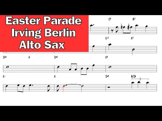  Easter Parade - Irving Berlin 1933 - Alto Sax Sheet Music