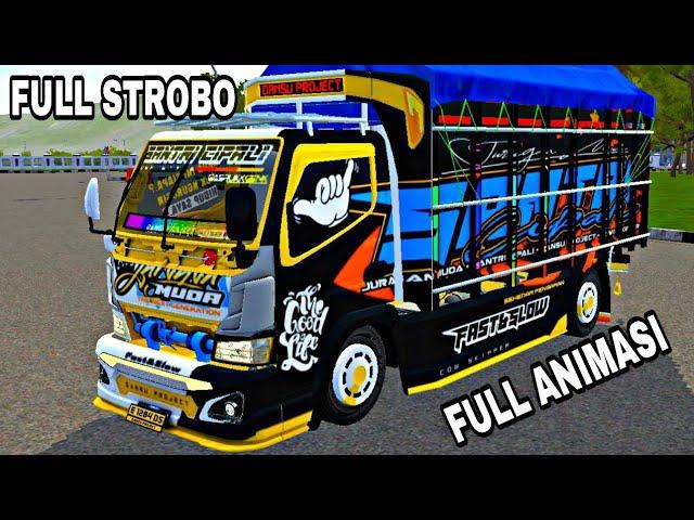 MOD BUSSID TRUCK CANTER FULL STROBO MEDIAFIRE NO PW FULL ANIMASI OLENG SUSPENSI ENAK POLL KI