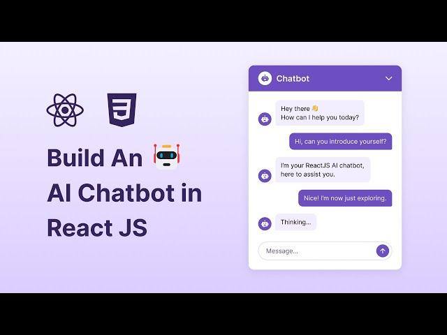  Build AI Chatbot in React JS & CSS | React JS Chatbot Tutorial