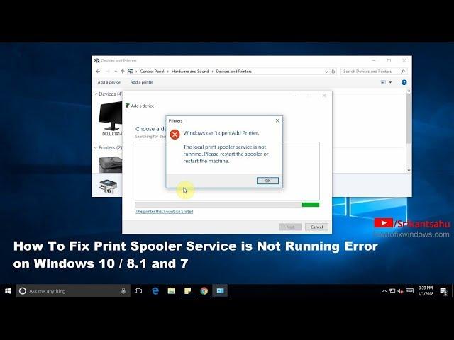 Fix Print Spooler Service is Not Running on windows 10/11 | Troubleshoot Printer problems 2024