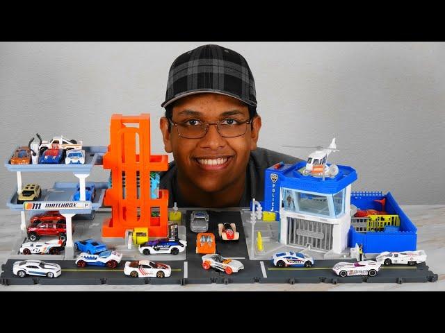 Exciting Police Station Dispatch VS Park & Play Garage Matchbox Action Drivers Playsets