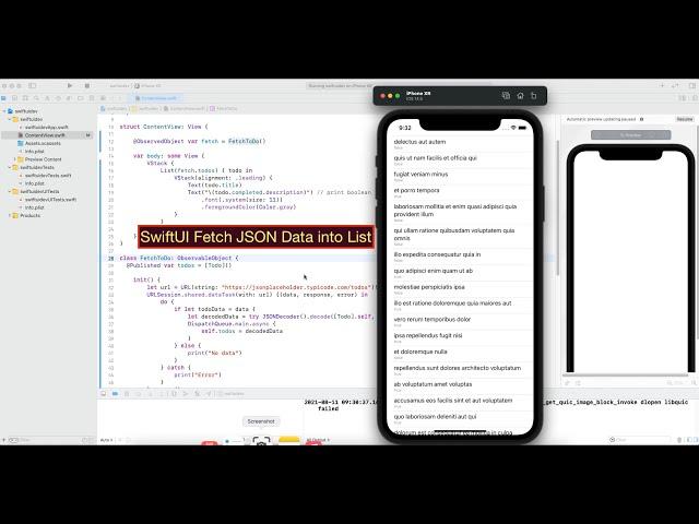 SwiftUI Fetch JSON Data into List