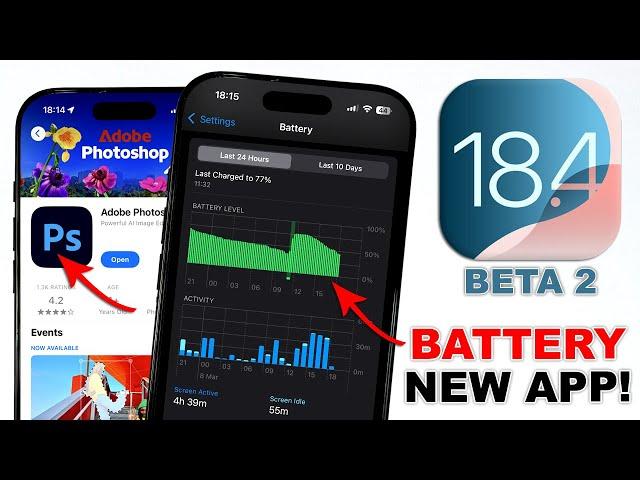 iOS 18.4 Beta 2 - Battery Life and New Photoshop App! Review on iPhone 16 Pro!