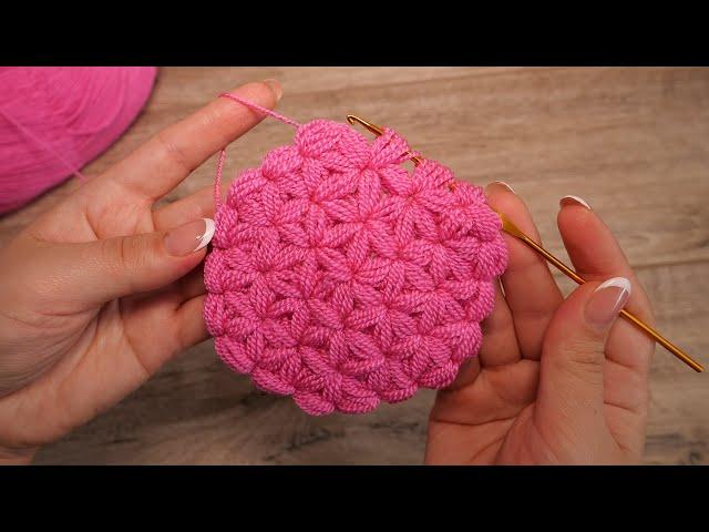 Узор «Звездочки» от центра крючком | Crochet "Stars" pattern from center