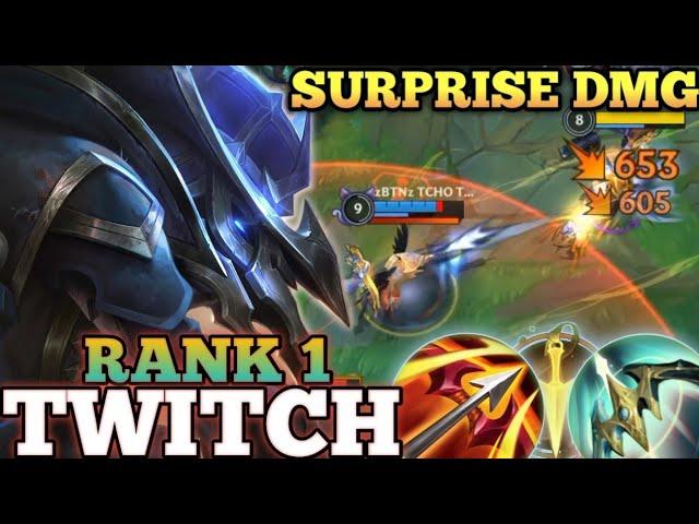 TWITCH SURPRISE ULT EXECUTION! OVERPOWER BUILD - TOP 1 GLOBAL TWITCH BY zBTNz TCHO TW Lo - WILD RIFT