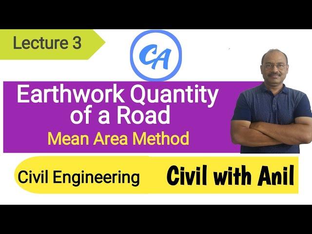 estimate earthwork of a road by mean sectional area method