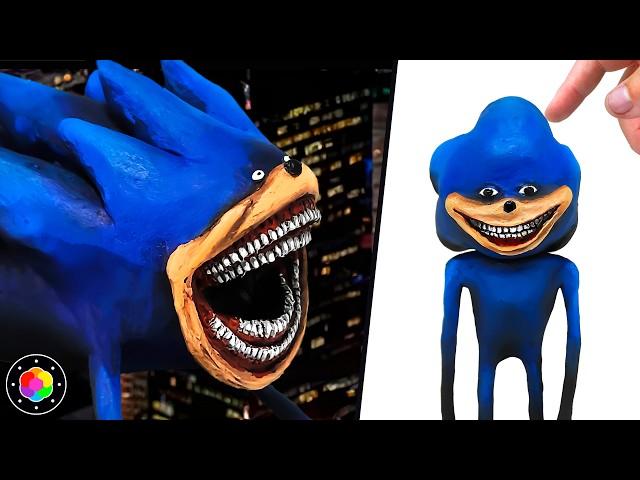 I Made SONIC TAPES! Shin Sonic the devourer of CITIES... Clay Sculptures | PlastiVerse