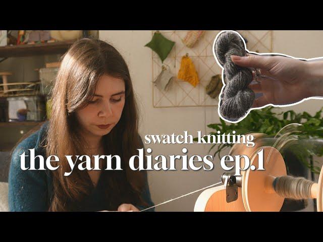 Spinning Yarn for My First Sweater || Gotland Wool & Knit Swatch The Yarn Diaries ep. 01 