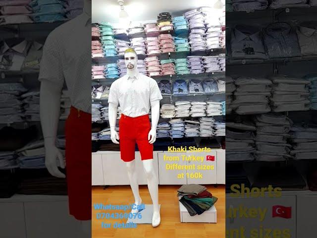 Men's Khaki Shorts from Turkey   | Turkish Casuals | Suits Avenue Kampala