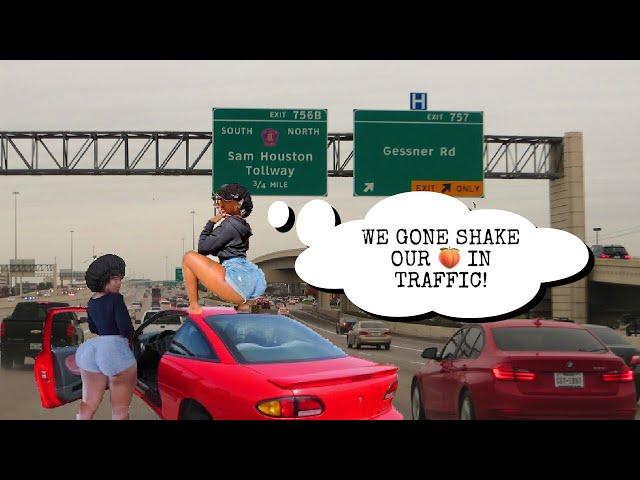 2 RATCHET HOUSTON HOOD RATS DANCING IN THE MIDDLE OF A TRAFFIC JAM…