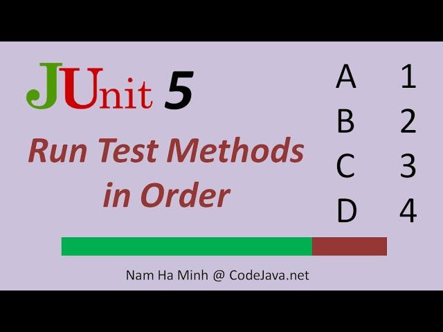 JUnit 5 - How to Run Test Methods in Order