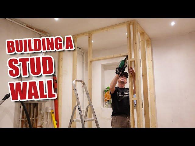 How I build a STUD WALL - downstairs toilet (part 2)