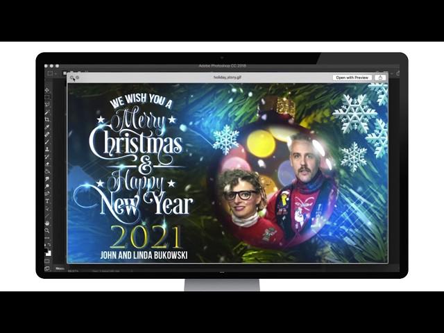 How to make Animated Holiday e-Card for Photoshop (Christmas & New Year)