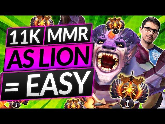 The ONLY WAY to SOLO CARRY as SUPPORT - 11K MMR LION FINGERS Everyone - Dota 2 Guide