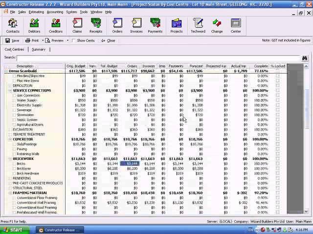 Constructor Software - Job Costing & Budgeting