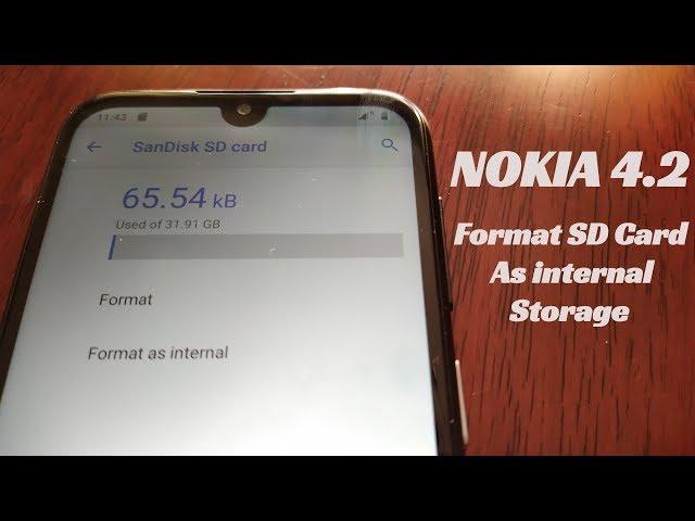 Nokia 4.2 Format SD Card As Internal Storage/Adoptable Storage