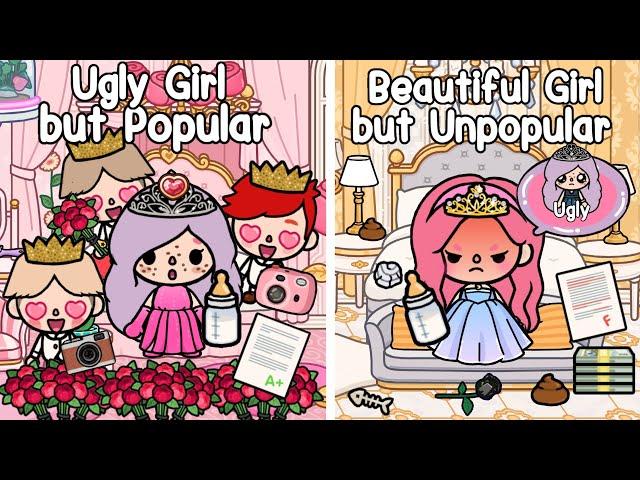 Ugly Girl but Popular vs Beautiful Girl but Unpopular | Sad Story | Toca Boca | Toca Life World