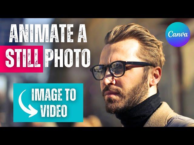 How To Animate a Still Photo in canva - Image to Video