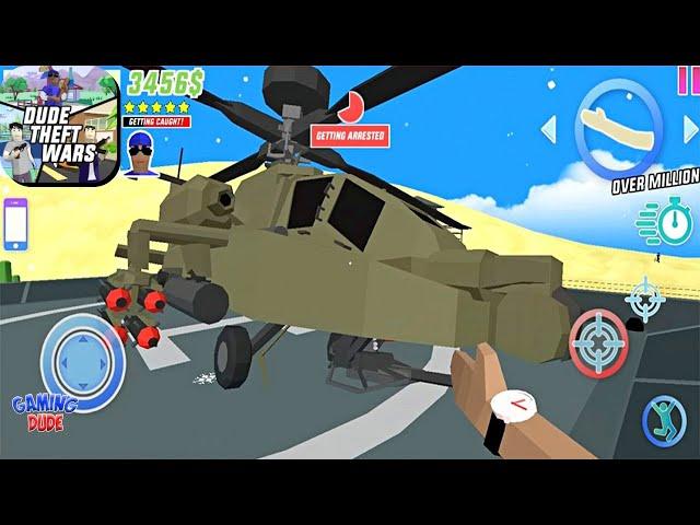 Dude Theft Wars : Open World Sandbox - Military Helicopter Location | Android Gameplay HD