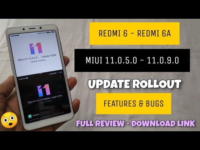 OFFICIAL INDIA - REDMI 6 & REDMI 6A MIUI 11.0.5.0 To 11.0.9.0 Update RollOut | Full ChangeLog