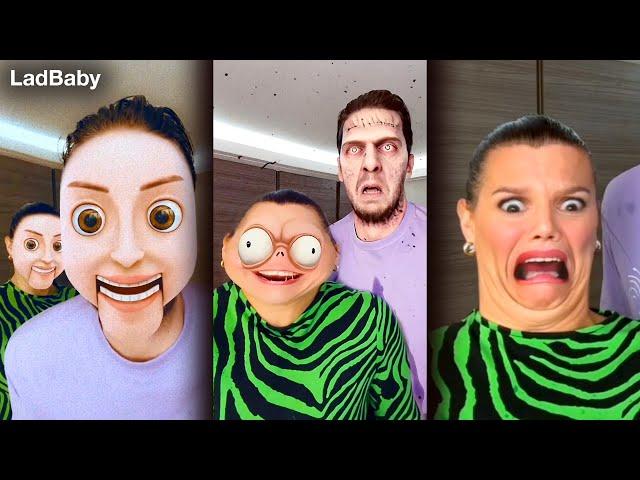 Try not to laugh Halloween funny filter challenge 