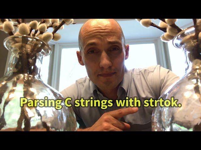 Split C strings into tokens with strtok.