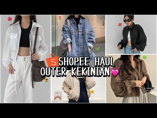 SHOPEE HAUL OUTER & JAKET KEKINIAN    | ALL HIJAB FRIENDLY!