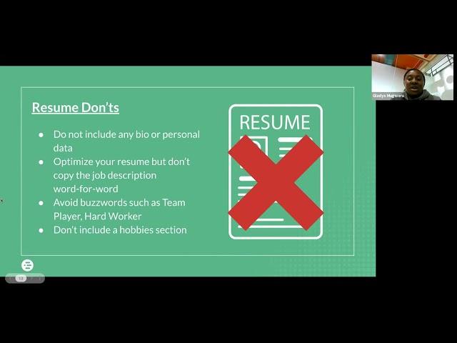 Building your resume and online profile