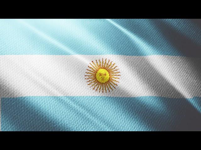 Argentina flag waving/2-min loop/ after effect animation