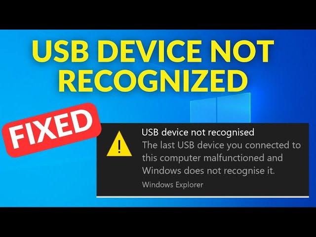 USB Device Not Recognized? Troubleshooting & Fixes for Windows