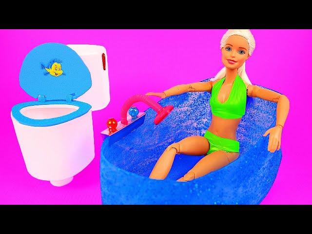 DIY Barbie Washing Machine; Bathroom, Bedroom and MORE!