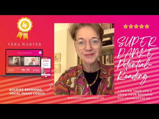 "Superdanke" Feedback zum Potential-Reading mit Vera Warter