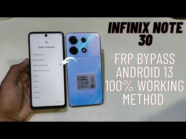 Infinix Note 30 Frp Bypass Android 13 Unlock Tool Not Work | Infinix (X6833B) Google Frp