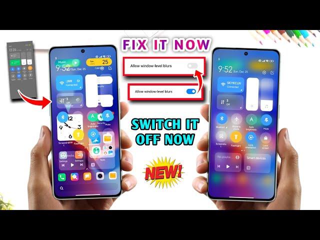  Fix Your Control Center Transparent Now | Bring Blur In Miui 12.5/Miui 13 Control Center