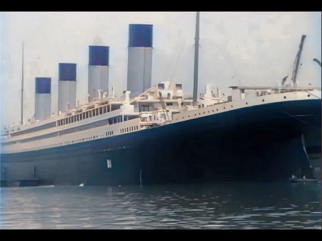 The Titanic before and after the disaster, like you've never seen before in color! [A.I. enhanced]